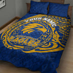 Personalized West Coast Eagles Polynesian Quilt Bed Set Tribal Chest and Sleeve Tattoo Heritage Warrior
