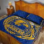 Personalized West Coast Eagles Polynesian Quilt Bed Set Tribal Chest and Sleeve Tattoo Heritage Warrior