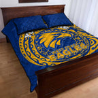 Personalized West Coast Eagles Polynesian Quilt Bed Set Tribal Chest and Sleeve Tattoo Heritage Warrior