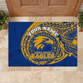 Personalized West Coast Eagles Polynesian Rubber Doormat Tribal Chest and Sleeve Tattoo Heritage Warrior