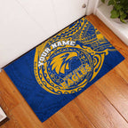 Personalized West Coast Eagles Polynesian Rubber Doormat Tribal Chest and Sleeve Tattoo Heritage Warrior