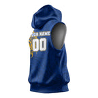 Personalized West Coast Eagles Polynesian Sleeveless Hoodie Tribal Chest and Sleeve Tattoo Heritage Warrior