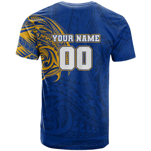 Personalized West Coast Eagles Polynesian T Shirt Tribal Chest and Sleeve Tattoo Heritage Warrior