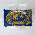 Personalized West Coast Eagles Polynesian Tablecloth Tribal Chest and Sleeve Tattoo Heritage Warrior