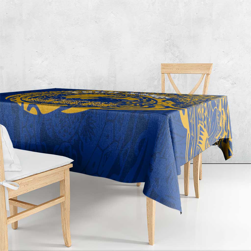 Personalized West Coast Eagles Polynesian Tablecloth Tribal Chest and Sleeve Tattoo Heritage Warrior