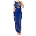Personalized West Coast Eagles Polynesian Tank Maxi Dress Tribal Chest and Sleeve Tattoo Heritage Warrior