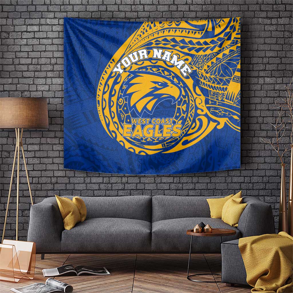 Personalized West Coast Eagles Polynesian Tapestry Tribal Chest and Sleeve Tattoo Heritage Warrior
