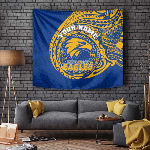 Personalized West Coast Eagles Polynesian Tapestry Tribal Chest and Sleeve Tattoo Heritage Warrior