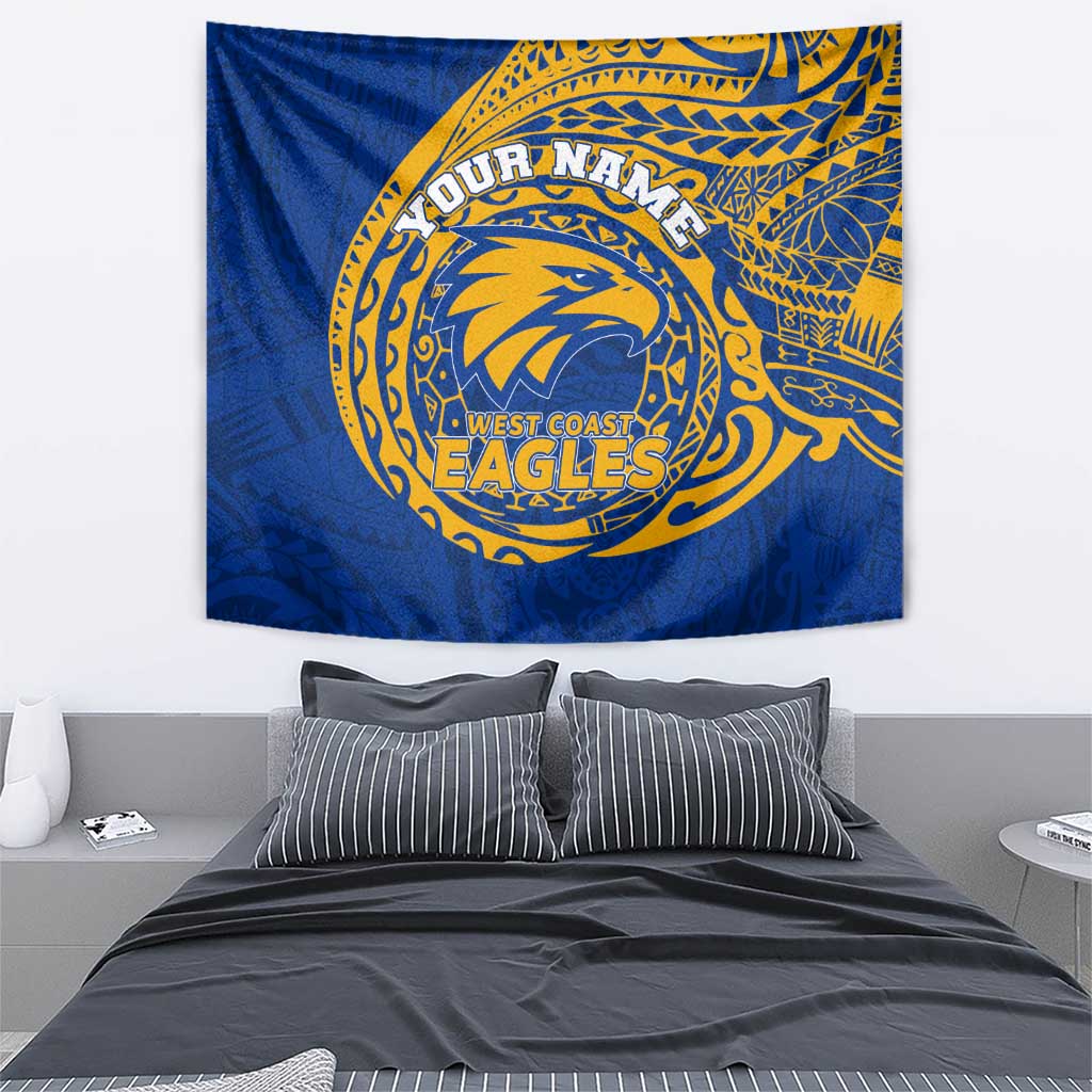 Personalized West Coast Eagles Polynesian Tapestry Tribal Chest and Sleeve Tattoo Heritage Warrior