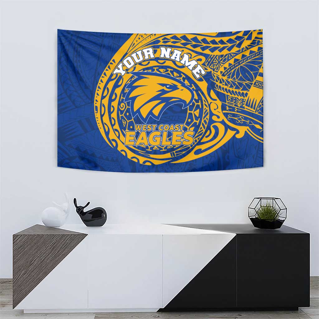 Personalized West Coast Eagles Polynesian Tapestry Tribal Chest and Sleeve Tattoo Heritage Warrior