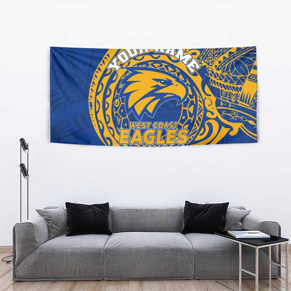 Personalized West Coast Eagles Polynesian Tapestry Tribal Chest and Sleeve Tattoo Heritage Warrior