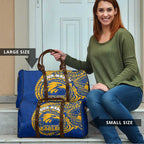 Personalized West Coast Eagles Polynesian Travel Bag Tribal Chest and Sleeve Tattoo Heritage Warrior