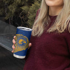 Personalized West Coast Eagles Polynesian Tumbler Cup Tribal Chest and Sleeve Tattoo Heritage Warrior