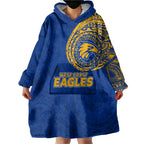 Personalized West Coast Eagles Polynesian Wearable Blanket Hoodie Tribal Chest and Sleeve Tattoo Heritage Warrior