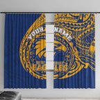 Personalized West Coast Eagles Polynesian Window Curtain Tribal Chest and Sleeve Tattoo Heritage Warrior