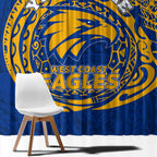 Personalized West Coast Eagles Polynesian Window Curtain Tribal Chest and Sleeve Tattoo Heritage Warrior