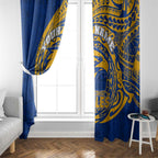 Personalized West Coast Eagles Polynesian Window Curtain Tribal Chest and Sleeve Tattoo Heritage Warrior