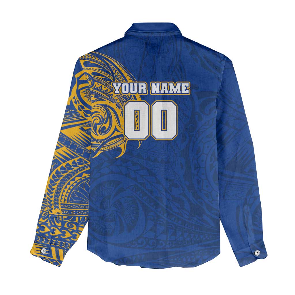 Personalized West Coast Eagles Polynesian Women Casual Shirt Tribal Chest and Sleeve Tattoo Heritage Warrior