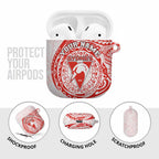 Personalized Sydney Swans Polynesian AirPods Case Tribal Chest and Sleeve Tattoo Heritage Warrior