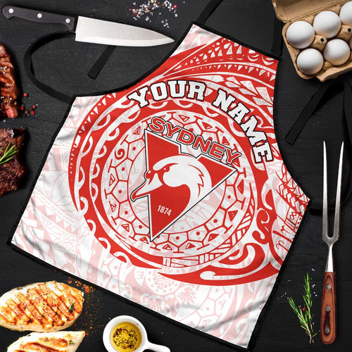 Personalized Sydney Swans Polynesian Apron Tribal Chest and Sleeve Tattoo Heritage Warrior