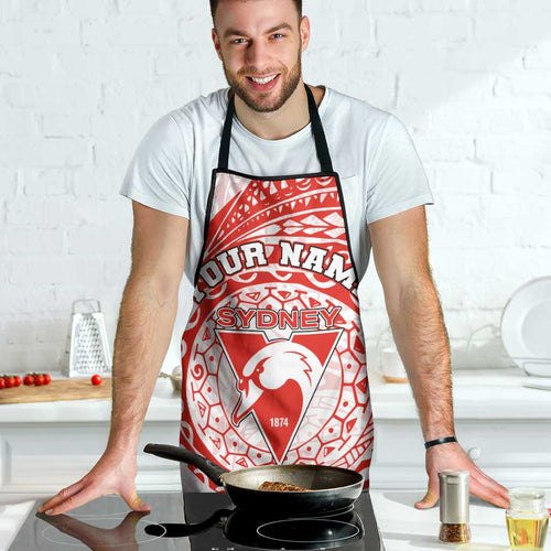 Personalized Sydney Swans Polynesian Apron Tribal Chest and Sleeve Tattoo Heritage Warrior