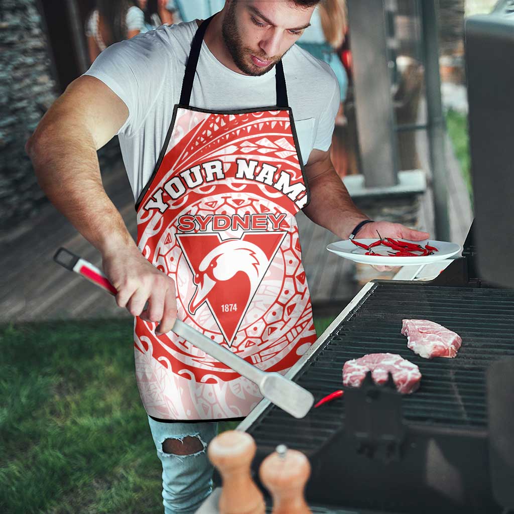 Personalized Sydney Swans Polynesian Apron Tribal Chest and Sleeve Tattoo Heritage Warrior