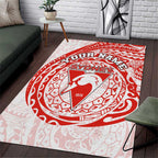 Personalized Sydney Swans Polynesian Area Rug Tribal Chest and Sleeve Tattoo Heritage Warrior