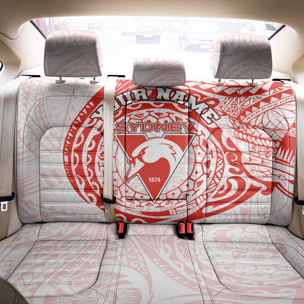 Personalized Sydney Swans Polynesian Back Car Seat Cover Tribal Chest and Sleeve Tattoo Heritage Warrior