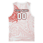 Personalized Sydney Swans Polynesian Basketball Jersey Tribal Chest and Sleeve Tattoo Heritage Warrior