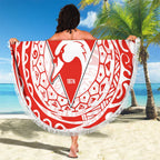 Personalized Sydney Swans Polynesian Beach Blanket Tribal Chest and Sleeve Tattoo Heritage Warrior