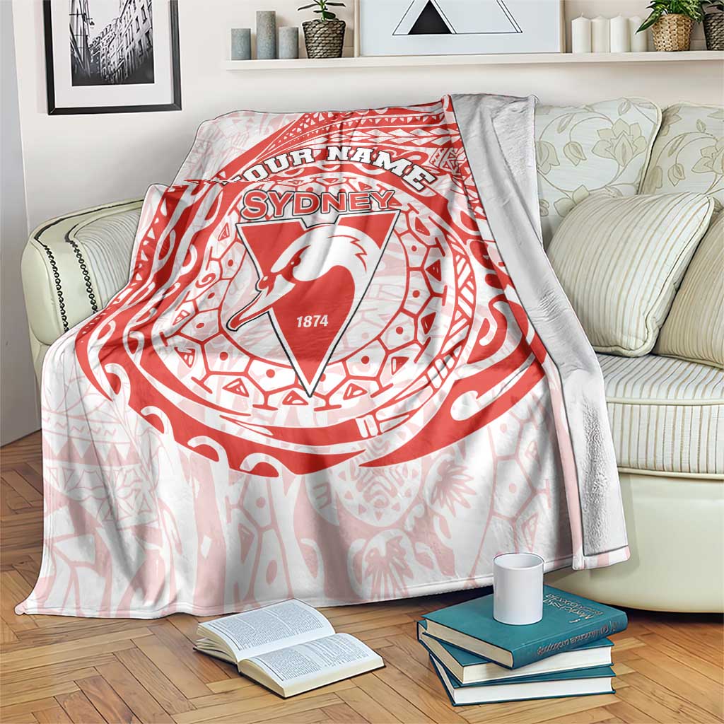 Personalized Sydney Swans Polynesian Blanket Tribal Chest and Sleeve Tattoo Heritage Warrior