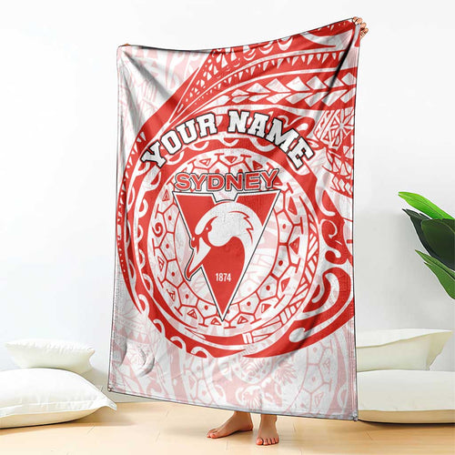 Personalized Sydney Swans Polynesian Blanket Tribal Chest and Sleeve Tattoo Heritage Warrior