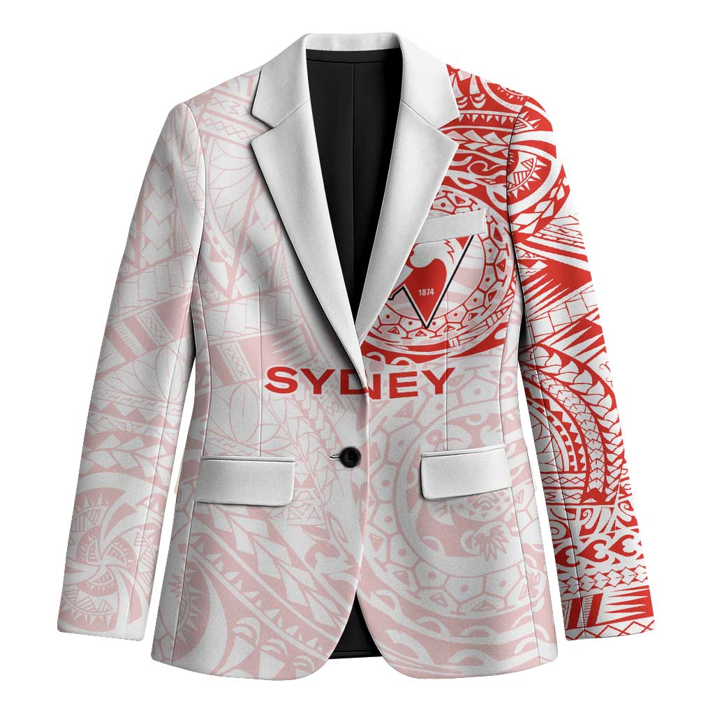 Personalized Sydney Swans Polynesian Blazer Tribal Chest and Sleeve Tattoo Heritage Warrior