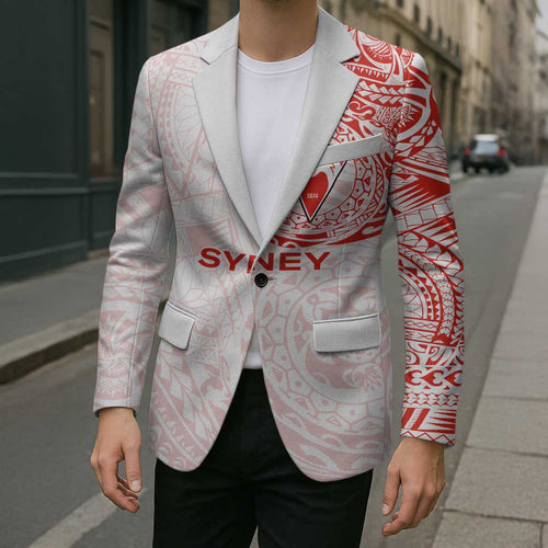 Personalized Sydney Swans Polynesian Blazer Tribal Chest and Sleeve Tattoo Heritage Warrior