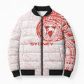 Personalized Sydney Swans Polynesian Bomber Puffer Jacket Tribal Chest and Sleeve Tattoo Heritage Warrior
