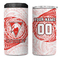 Personalized Sydney Swans Polynesian 4 in 1 Can Cooler Tumbler Tribal Chest and Sleeve Tattoo Heritage Warrior