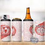 Personalized Sydney Swans Polynesian 4 in 1 Can Cooler Tumbler Tribal Chest and Sleeve Tattoo Heritage Warrior