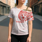 Personalized Sydney Swans Polynesian Cross Shoulder Shirt Tribal Chest and Sleeve Tattoo Heritage Warrior