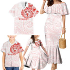 Personalized Sydney Swans Polynesian Family Matching Mermaid Dress and Hawaiian Shirt Tribal Chest and Sleeve Tattoo Heritage Warrior