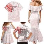 Personalized Sydney Swans Polynesian Family Matching Mermaid Dress and Hawaiian Shirt Tribal Chest and Sleeve Tattoo Heritage Warrior