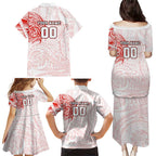 Personalized Sydney Swans Polynesian Family Matching Puletasi and Hawaiian Shirt Tribal Chest and Sleeve Tattoo Heritage Warrior
