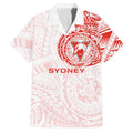 Personalized Sydney Swans Polynesian Family Matching Summer Maxi Dress and Hawaiian Shirt Tribal Chest and Sleeve Tattoo Heritage Warrior
