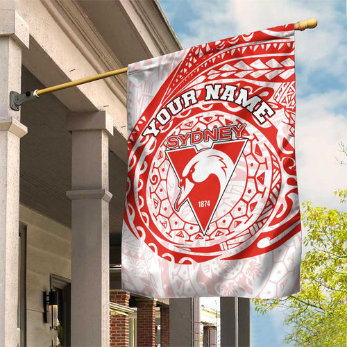 Personalized Sydney Swans Polynesian Garden Flag Tribal Chest and Sleeve Tattoo Heritage Warrior