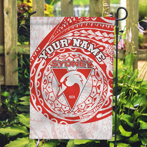 Personalized Sydney Swans Polynesian Garden Flag Tribal Chest and Sleeve Tattoo Heritage Warrior