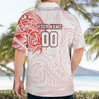 Personalized Sydney Swans Polynesian Hawaiian Shirt Tribal Chest and Sleeve Tattoo Heritage Warrior