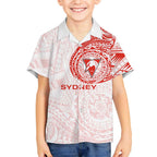 Personalized Sydney Swans Polynesian Hawaiian Shirt Tribal Chest and Sleeve Tattoo Heritage Warrior