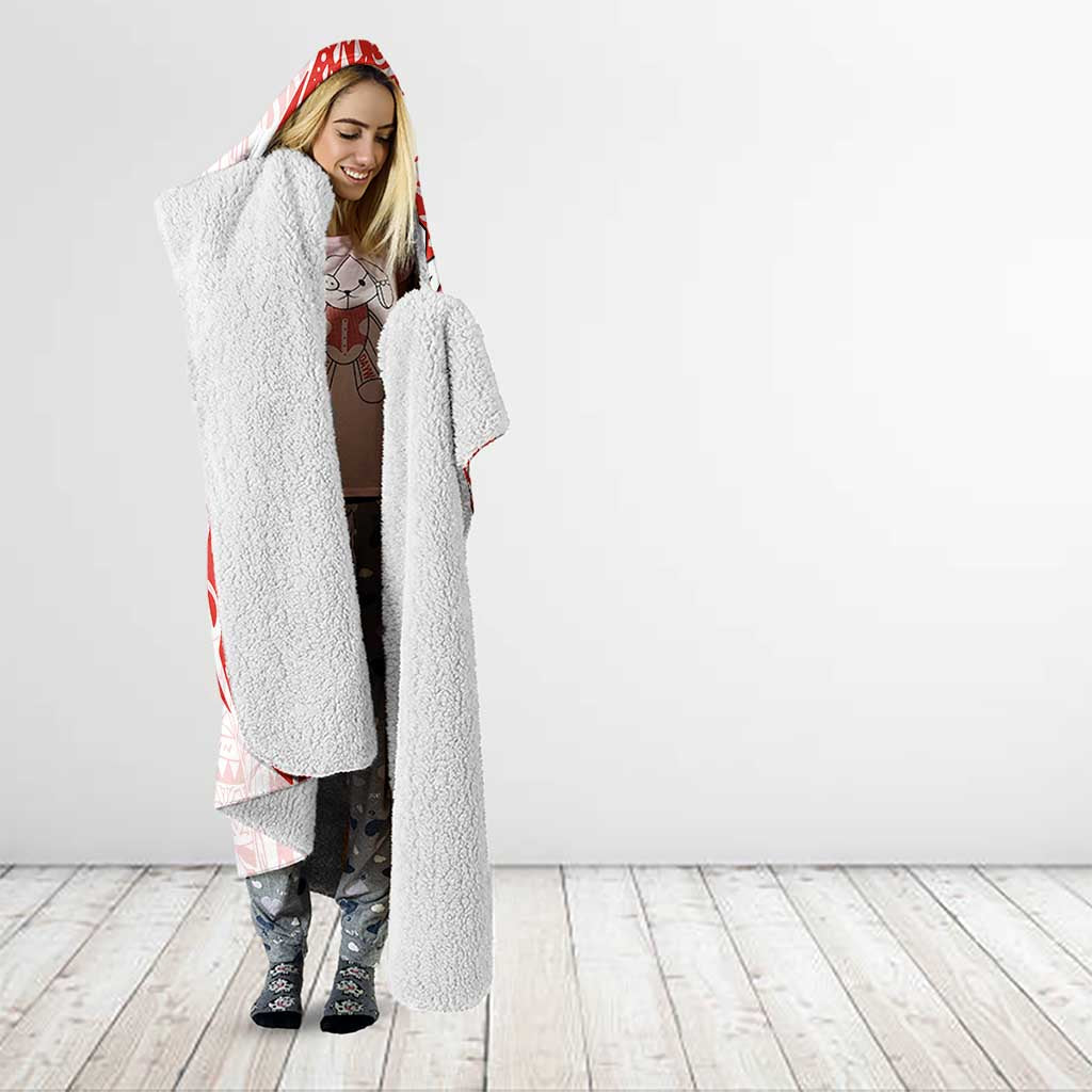 Personalized Sydney Swans Polynesian Hooded Blanket Tribal Chest and Sleeve Tattoo Heritage Warrior