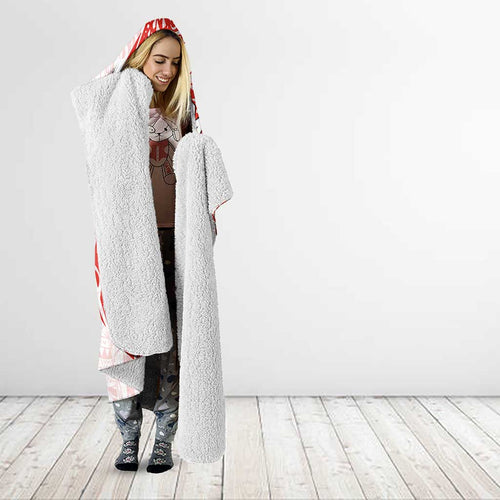 Personalized Sydney Swans Polynesian Hooded Blanket Tribal Chest and Sleeve Tattoo Heritage Warrior