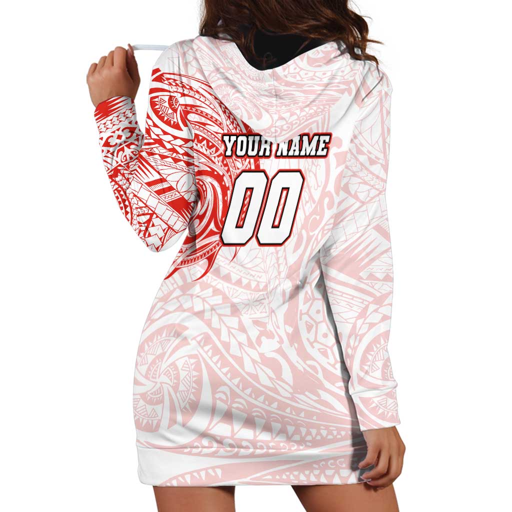 Personalized Sydney Swans Polynesian Hoodie Dress Tribal Chest and Sleeve Tattoo Heritage Warrior