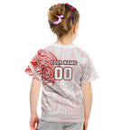Personalized Sydney Swans Polynesian Kid T Shirt Tribal Chest and Sleeve Tattoo Heritage Warrior